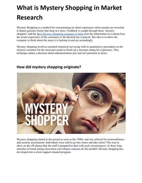 mystery shopping market research.